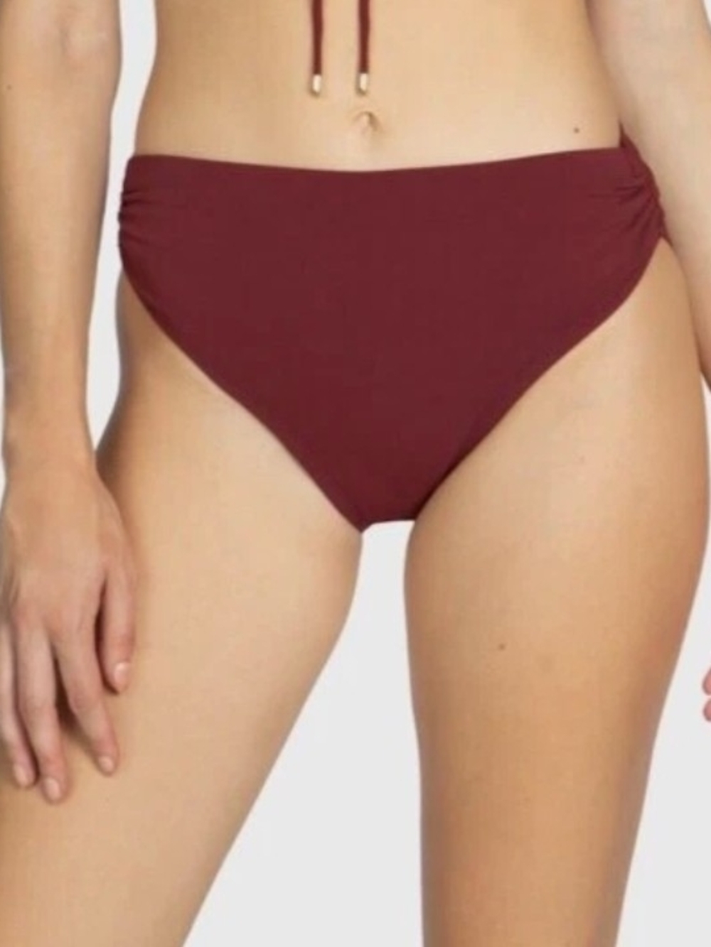 Robin Piccone Maroon High Waist Bikini Bottom Size M